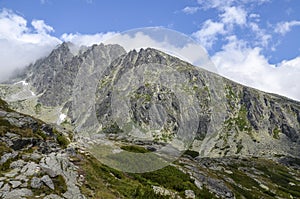 Highest peak of Tatra mountains and Slovakia named Gerlachovsky stit (Gerlach)