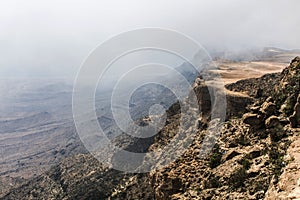 Highest point Jabal Samhan mountain viewpoint Dhofar mountains Oman