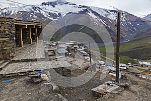 The highest point of the village of Khinalig