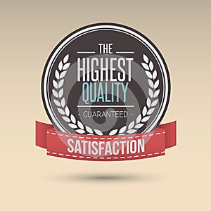 highest quality label. Vector illustration decorative design