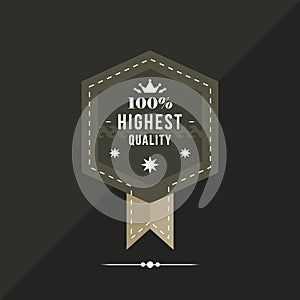 highest quality label. Vector illustration decorative design
