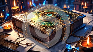 a highfantasy setting with glowing magical a ai generated