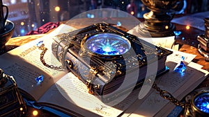 a highfantasy setting with glowing magical a ai generated