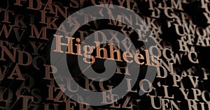 Highheels - Wooden 3D rendered letters/message