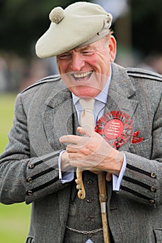 Highland Games. Highland Chieftain in Scotland