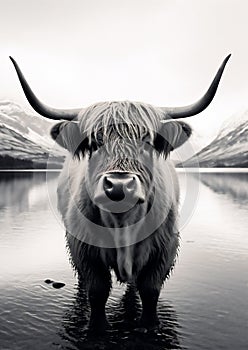 Highland hairy farming cow horn nature animal wild bull mammal scotland cattle