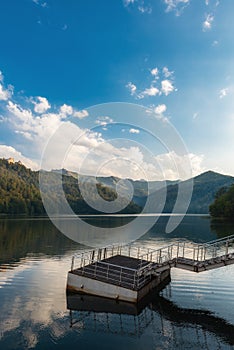 Highland lake Goygol in Azerbaijan