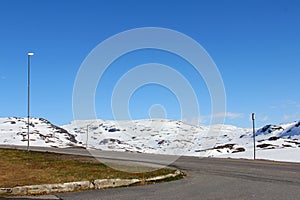 Highland mountain valley in spring