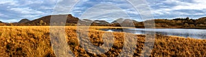 Highland mountains and Loch Awe, Scotland. Scottish landscape.