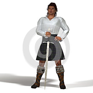 Highlander with sword photo