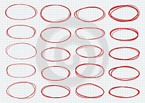 Highlight circles.  Hand drawn ovals for Logo design