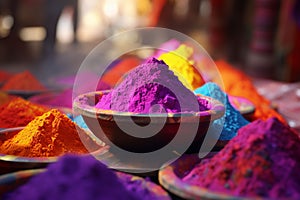 Highlight the significance of Holi colors with a