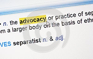 Highlighted word advocacy