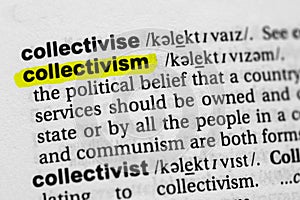 Highlighted word collectivism concept and meaning