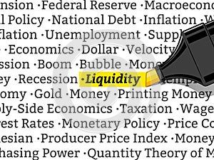 highlighter highlights the word liquidity raster