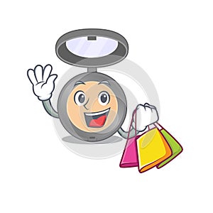 Highlighter wealthy cartoon character concept with shopping bags