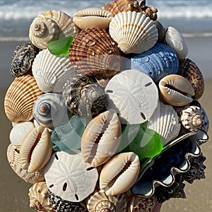 Highlights the glossy surfaces and delicate patterns on each