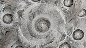 Highlights the natural elegance and complexity of the feather