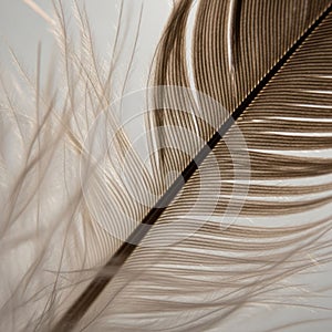 Highlights the natural elegance and complexity of the feather s