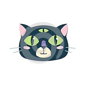 Highlights Stories cover, avatar, emoji: third eye, supernatural. Cute funny cat face