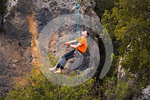 Highline in the mountains