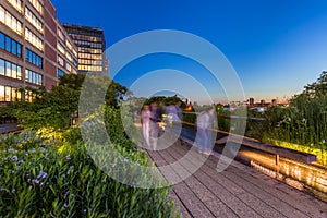 The Highline at twilight, Chelsea, Manhattan, New York City photo