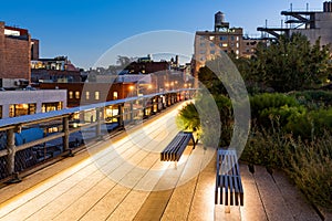 The Highline at twilight, West Village, Manhattan, New York City photo