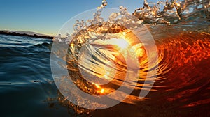 Highly anticipated ocean wave thrills enthusiastic fans of the exhilarating surfing sport photo