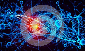 A highly coloured image of Scientific molecular and nuclear fusion