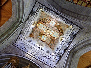Decorated cathedral ceiling