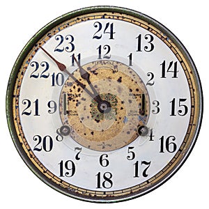 Highly decorated early twentieth century clockface