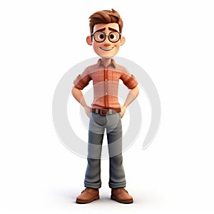 Highly Detailed 3d Cartoon Illustration Of A Young Guy