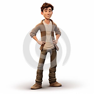 Highly Detailed 3d Render Cartoon Of Evan As An Adult