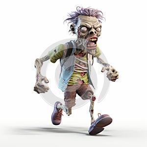 Highly Detailed 3d Render Of A Grotesque Zombie In Ultramarathon