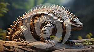 Highly Detailed Armadillo Sculpture On Rocks - 3d Model By Raphael Lacoste