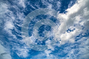 Highly detailed blue cloudy sky background photo