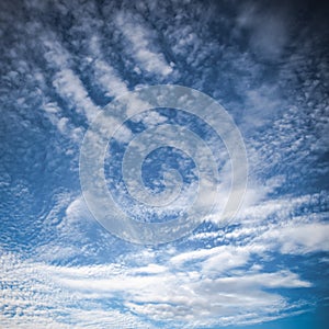 Highly detailed blue cloudy sky background
