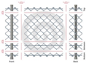 Highly detailed chain-link fence with no gradients, seamless after quick edit