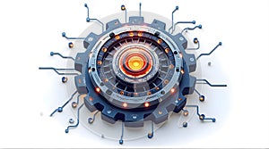 Quantum Mechanical Gears with Orange Core