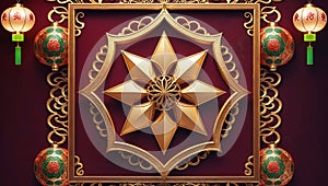 Symmetrical Design with Intricate Ornate Frame photo