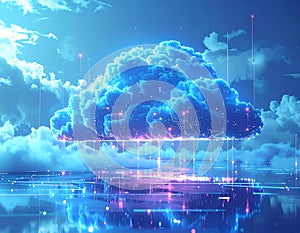 Futuristic Cloud Computing Data Network with Artificial Intelligence Technology