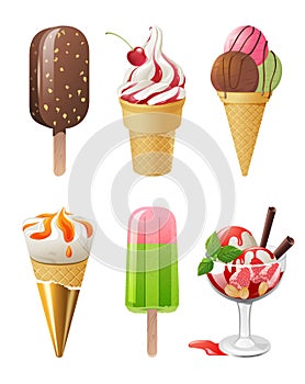 Ice cream set photo