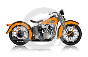 Highly detailed illustration of classic motorcycle