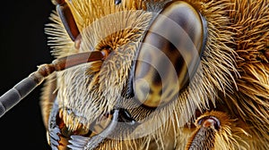 A highly detailed image of a bees maxilla one of the two pairs of mouthpart structures that flank the proboscis. The