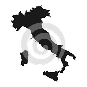 Highly detailed Italy map with borders