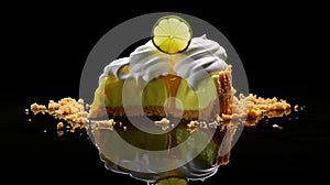 Highly Detailed Key Lime Pie In National Geographic Style photo