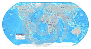 Highly detailed political World map. EPS 10 vector