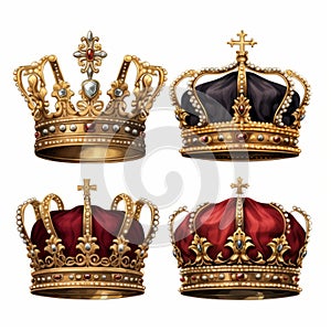 Highly Detailed Realism: Exquisite King Crowns With Baroque Religious Scenes