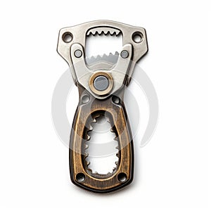 Highly Detailed Wooden Handle Bottle Opener With Mechanized Precision photo