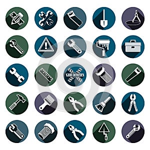 Highly detailed work tools collection, carpentry and industry to